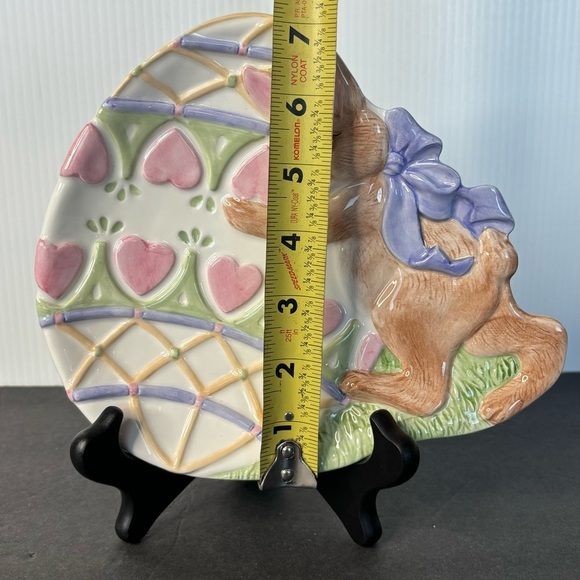 Vintage Fitz and Floyd Bunny Canape Plate Easter Set Of 2 - Picture 6 of 6